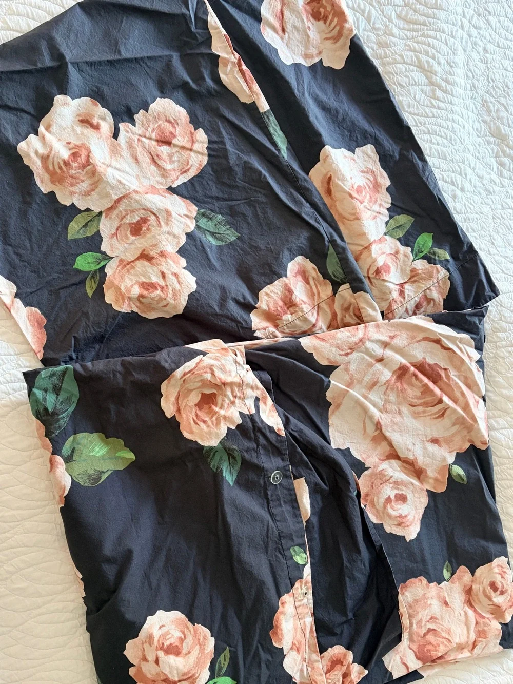 Bed of Roses Duvet Cover - Dark Gray